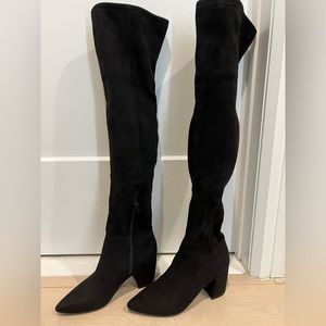 Nine West over thigh high suede boots